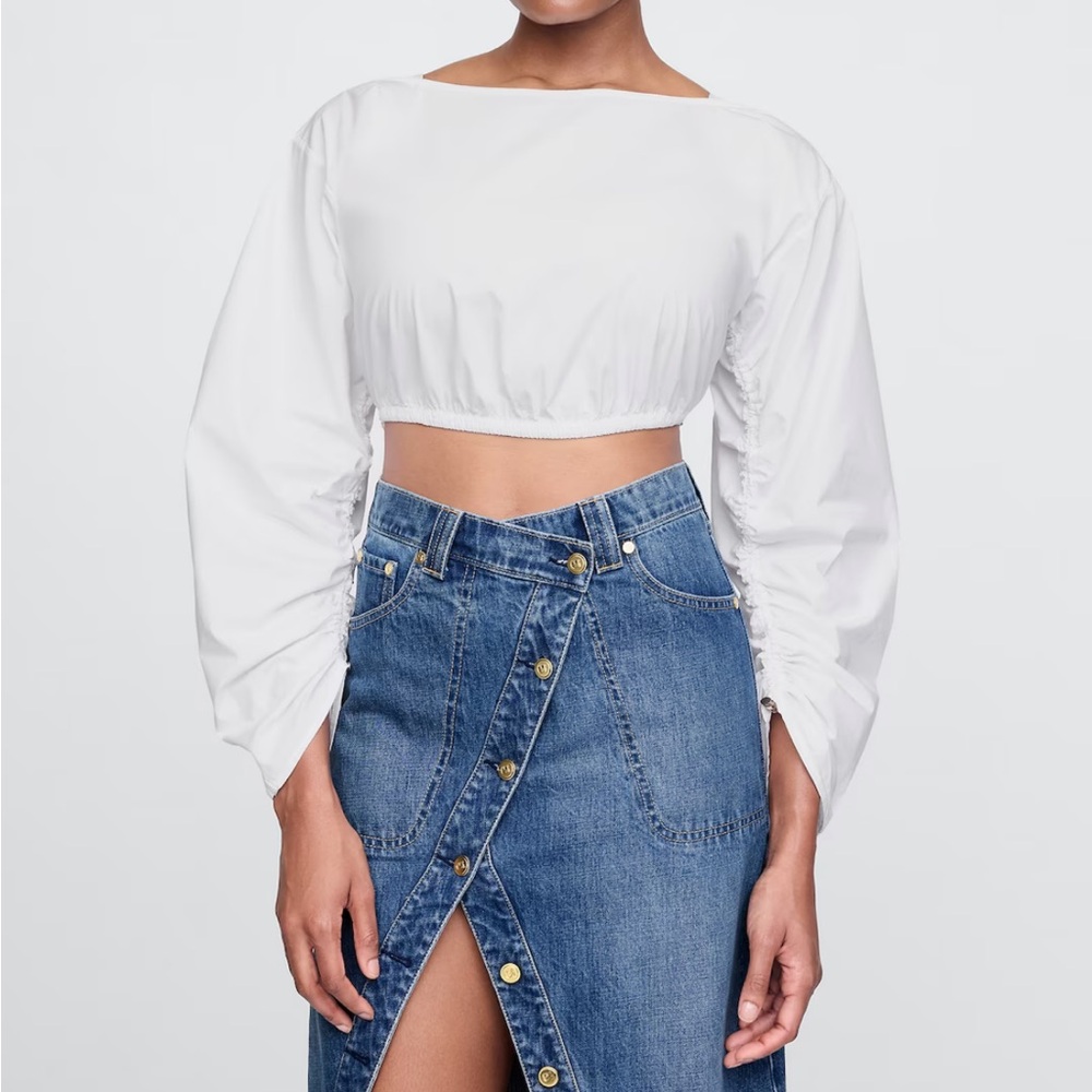 Gap X Cult Gaia White crop top NWT S